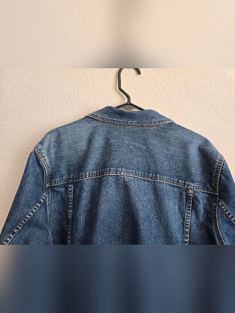 Lauren Jeans Co. Denim Womens Cowgirl Jacket All Cotton 2 Hidden Pockets Inside - Picture 6 of 11